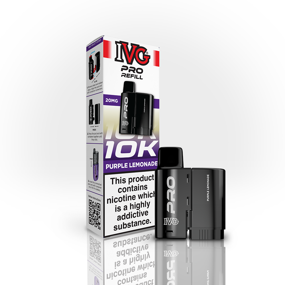IVG PRO Purple Lemonade pod prérempli 20mg citronnade 10000 puffs