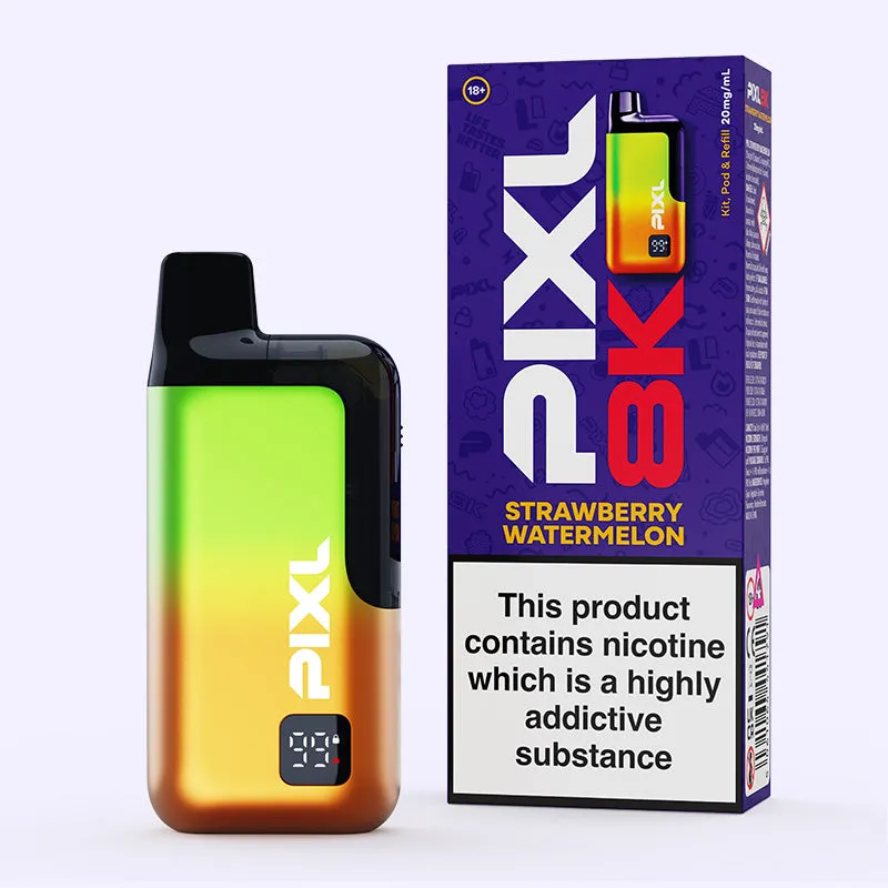 PIXL 8000 Strawberry Watermelon puff rechargeable 20mg fraise pastèque