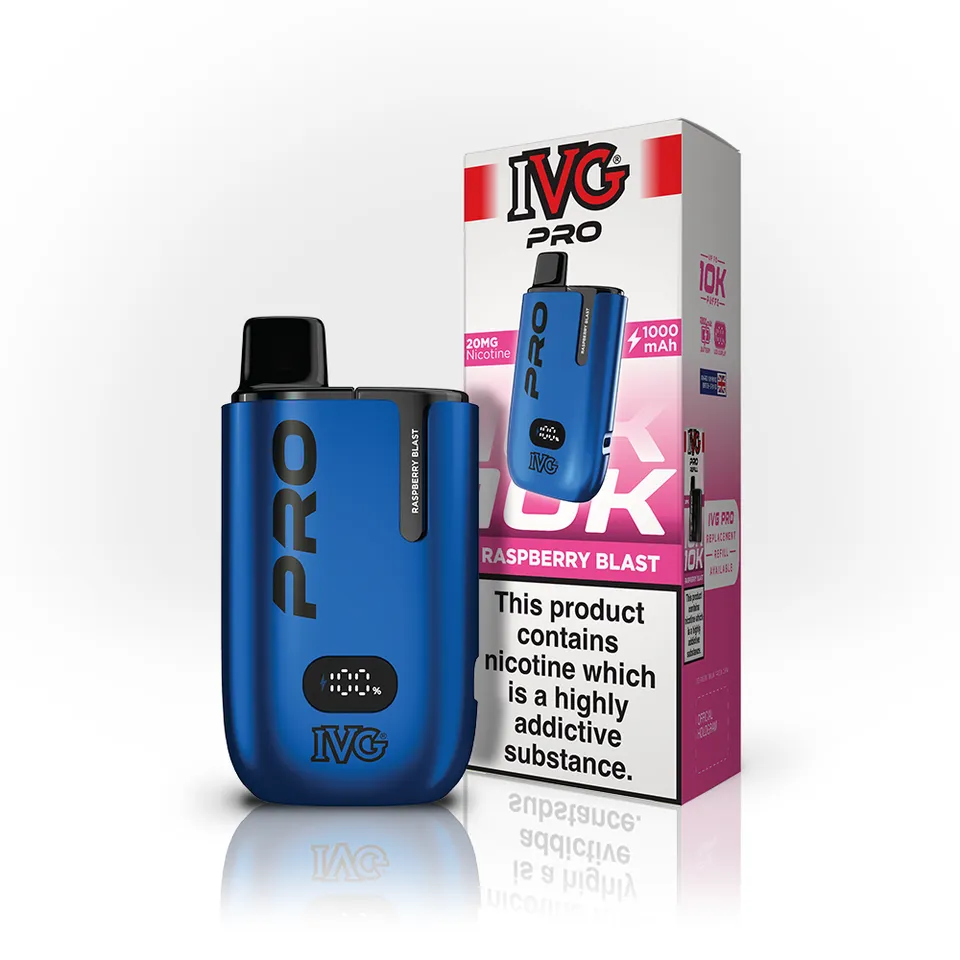 IVG PRO 10K Raspberry Blast Kit Pod Framboise 20mg