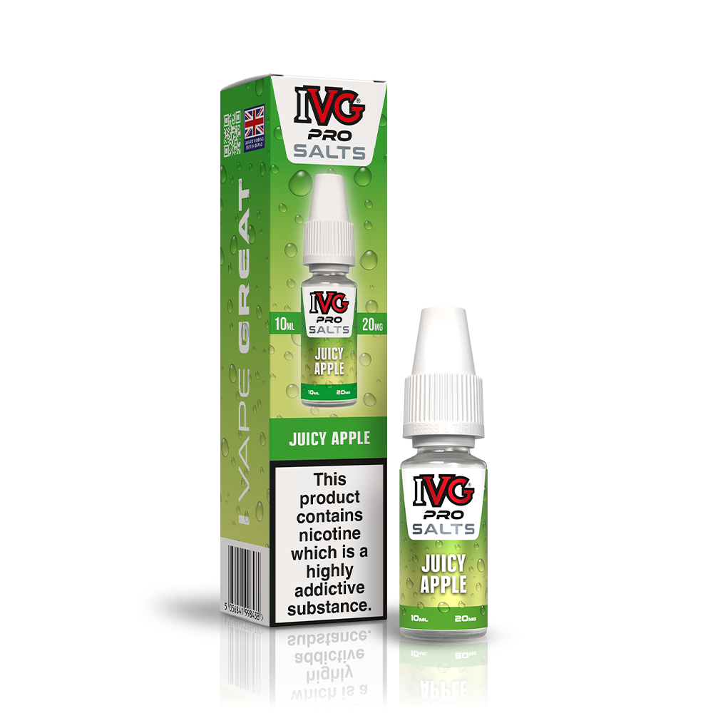 IVG PRO Salts Juicy Apple E-liquide 10ml 20mg pomme glacée