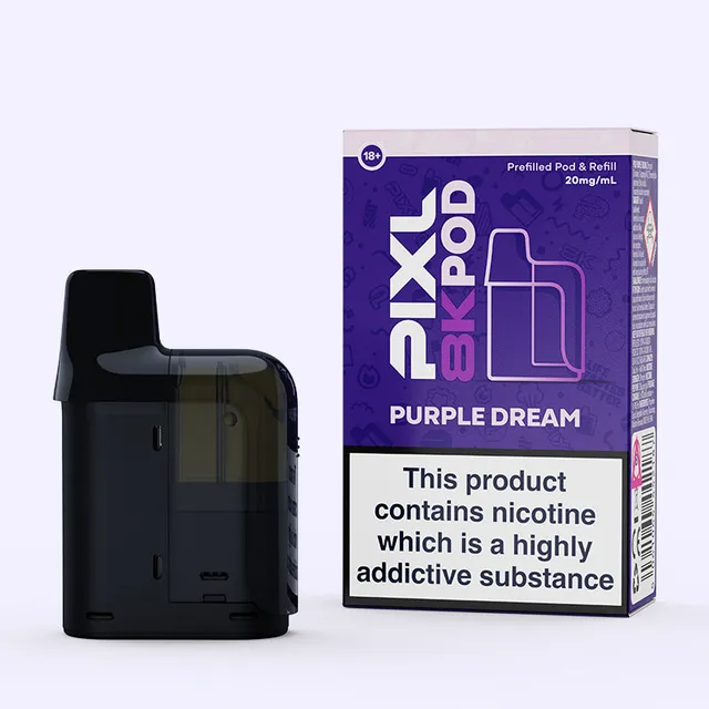 Pixl 8000 Purple Dream pod rechargeable 20mg raisin