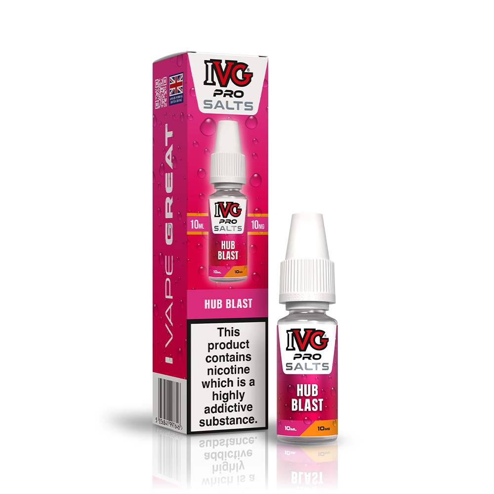 IVG PRO Salts Hub Blast e-liquide 10ml 10mg bubblegum