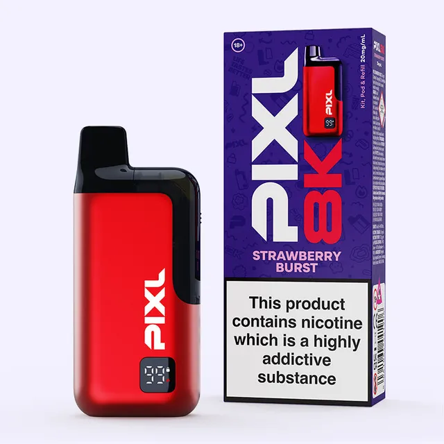 PIXL 8000 Strawberry Burst puff 20mg fraise glacée rechargeable