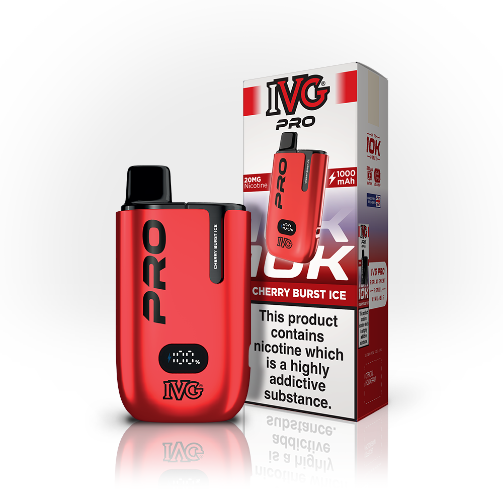 IVG Pro 10K kit pod cerise glacée 20mg 12ml 10000 bouffées