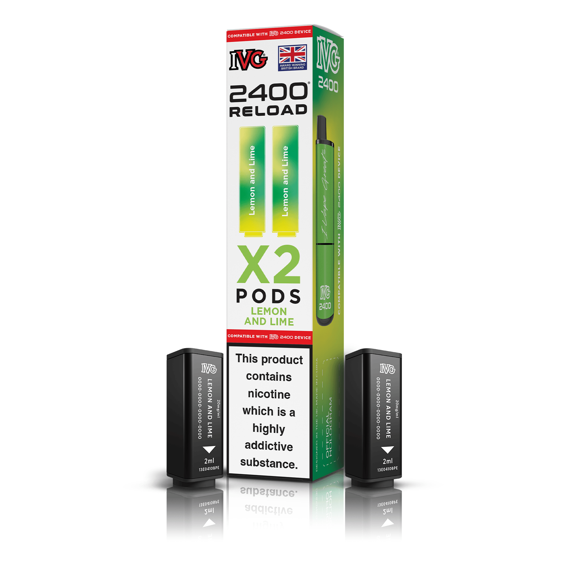 IVG 2400 Reload Pod Lemon Lime 20mg 2x2ml