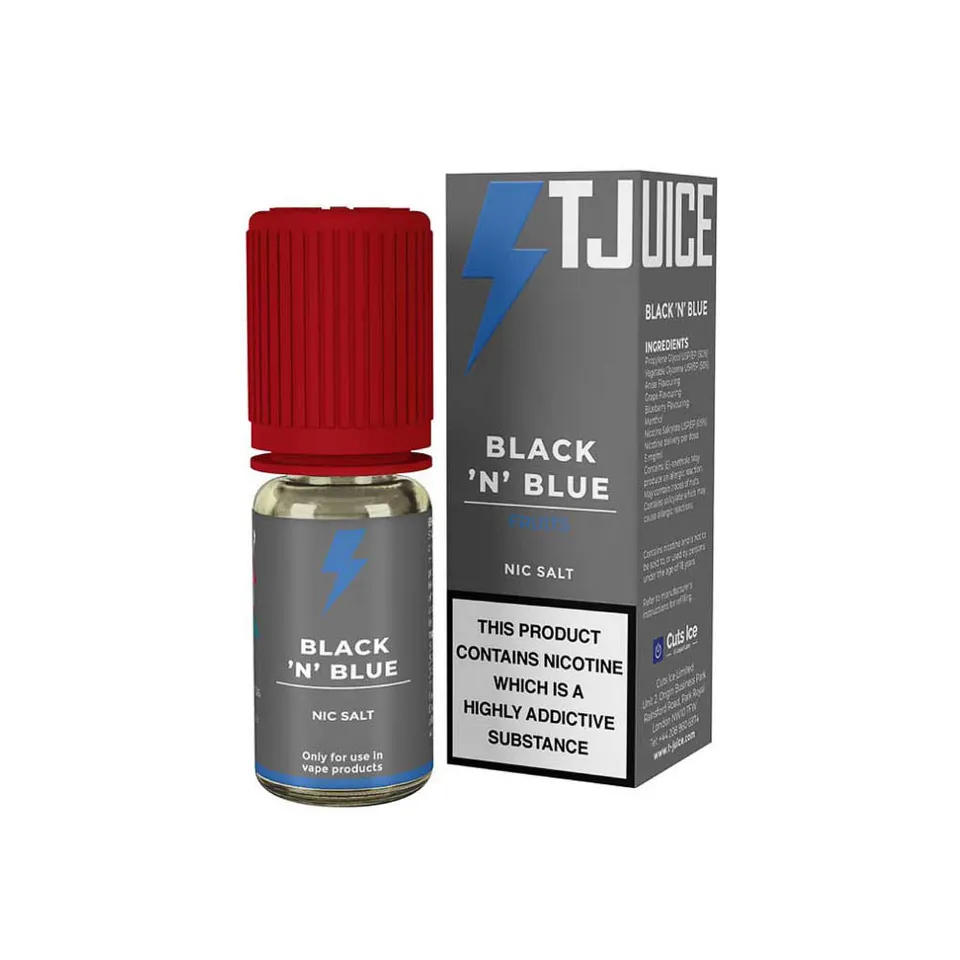 TJuice Black N Blue sel nicotine 10ml 10mg myrtille