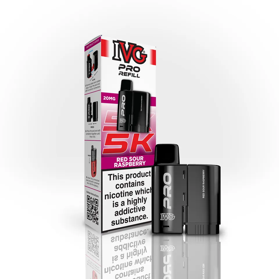 IVG PRO 5K Red Sour Raspberry pod prérempli 20 mg