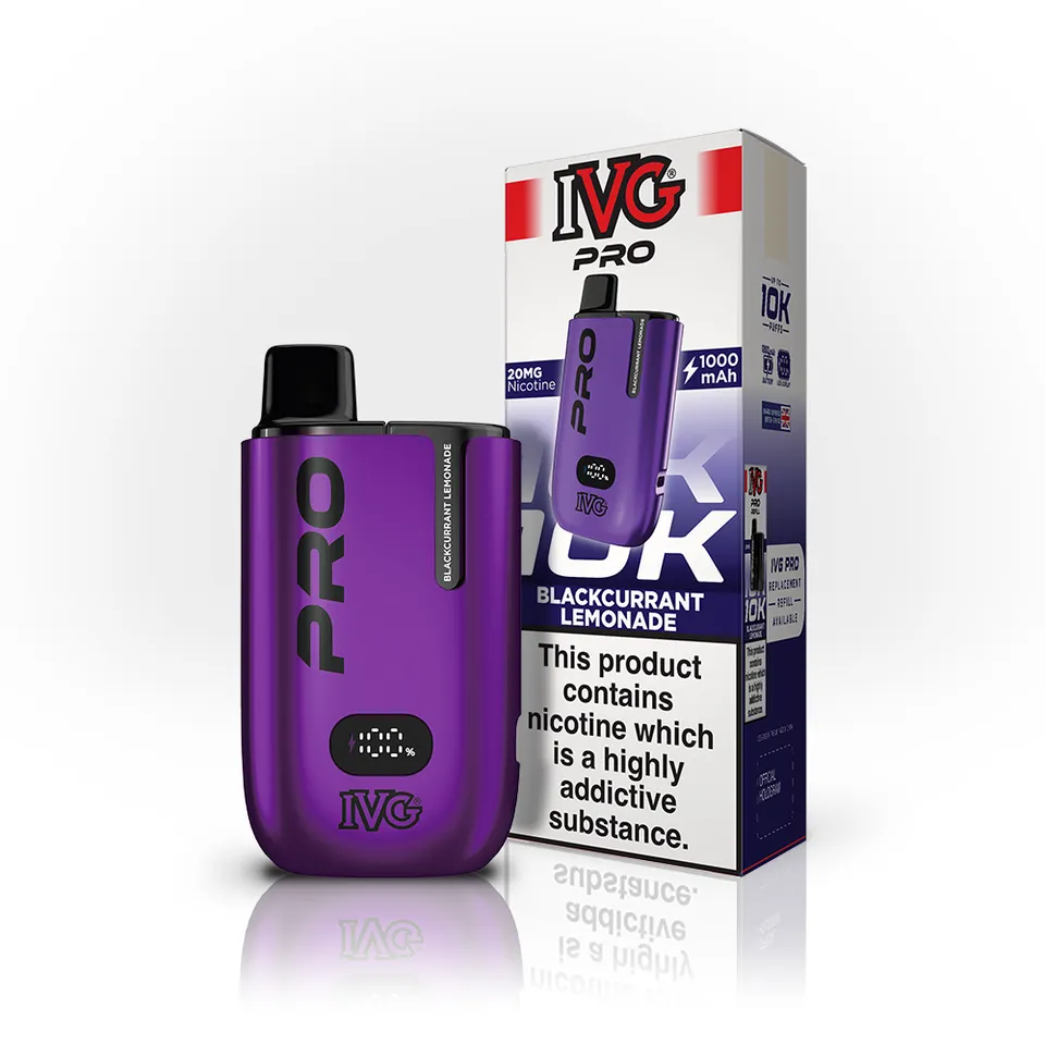IVG Pro 10K Blackcurrant Lemonade kit pod 20mg cassis
