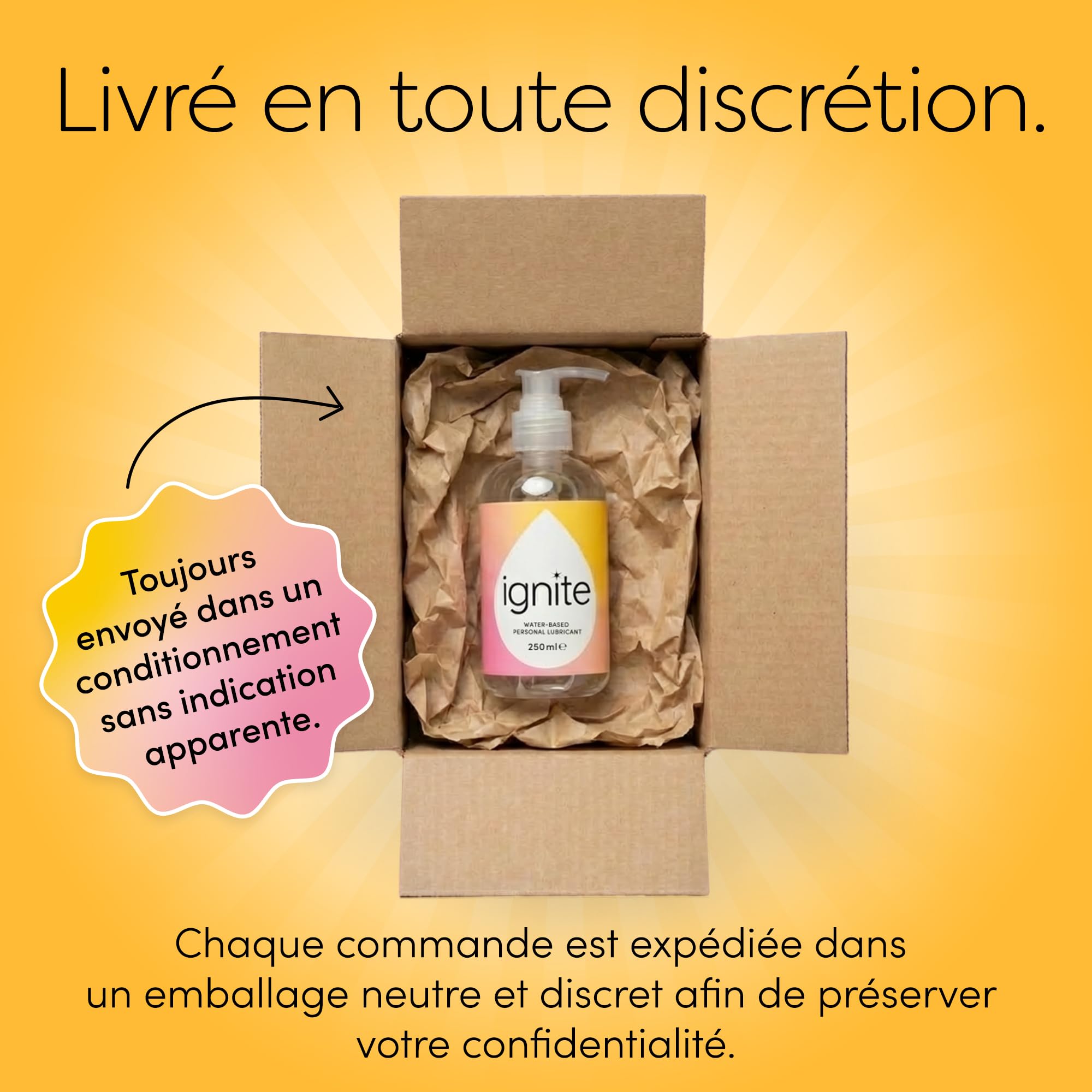 Ignite Lubricants lubrifiant 250 ml sans parfum pH neutre