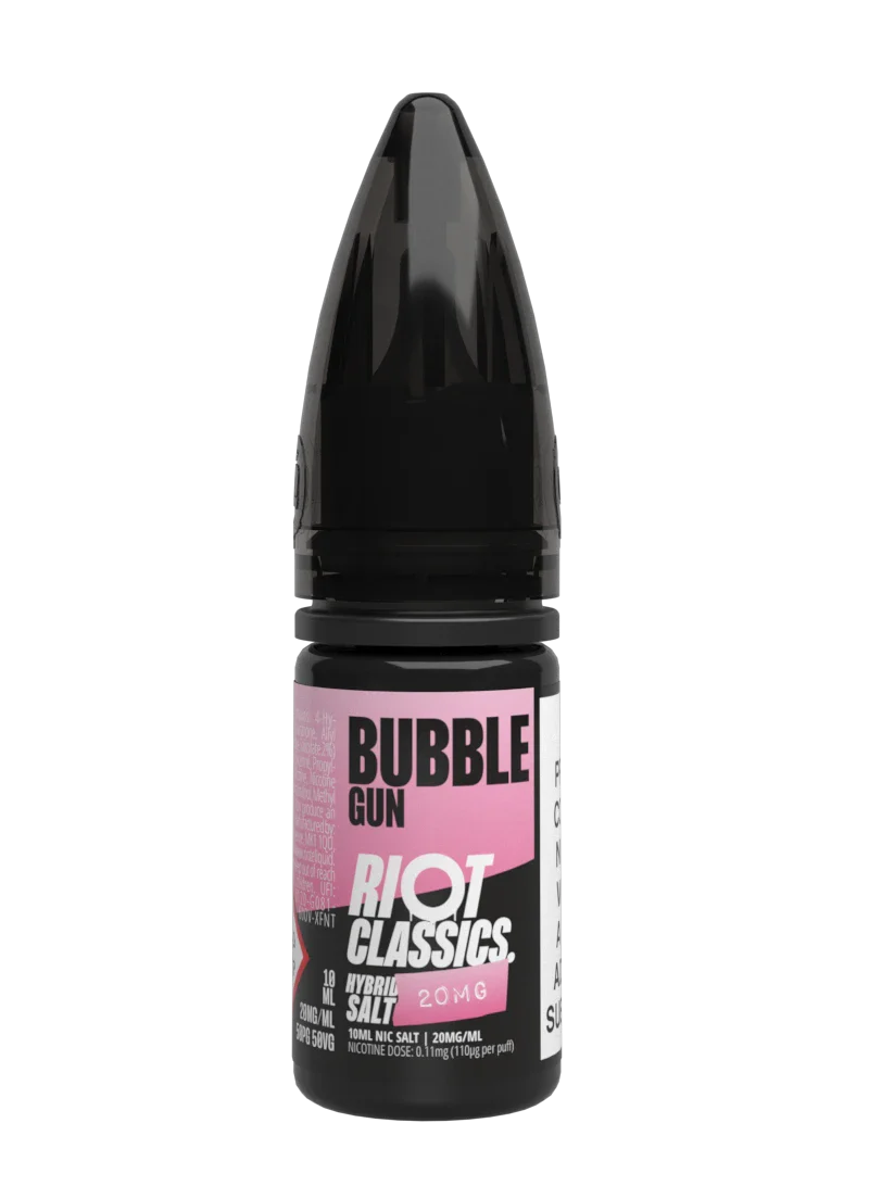 Riot Squad Classics Salt Bubblegun e-liquide 10ml 10mg menthe