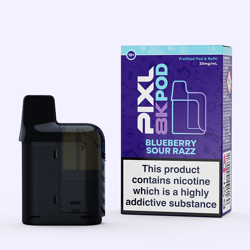 PIXL 8000 Blueberry Sour Razz pod prérempli 20mg bonbon acidulé