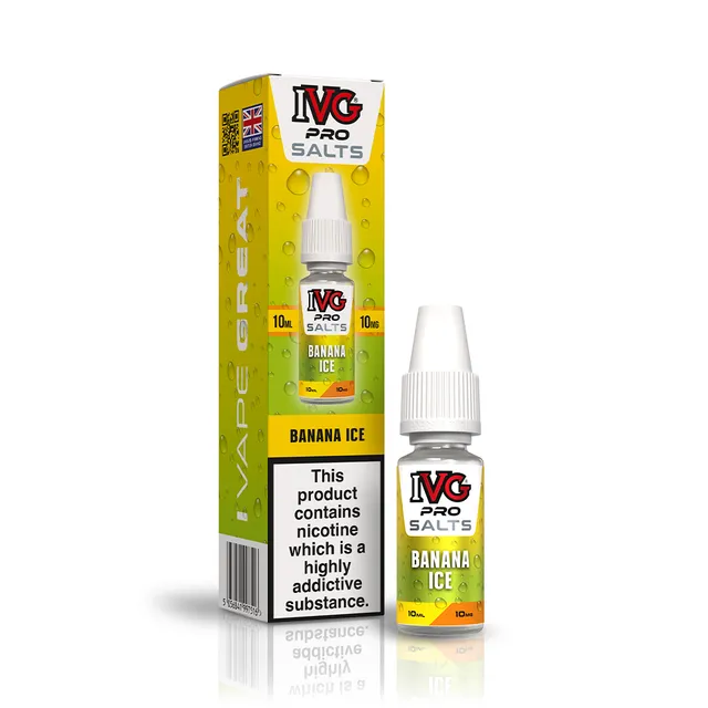 IVG PRO Salts Banana Ice E-liquide 10ml 20mg banane