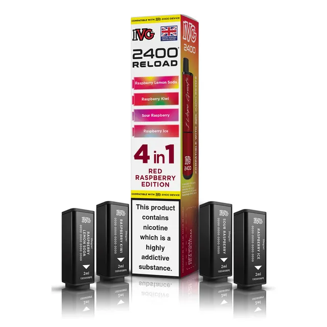 IVG 2400 Reload Pods Red Raspberry - 4x2ml