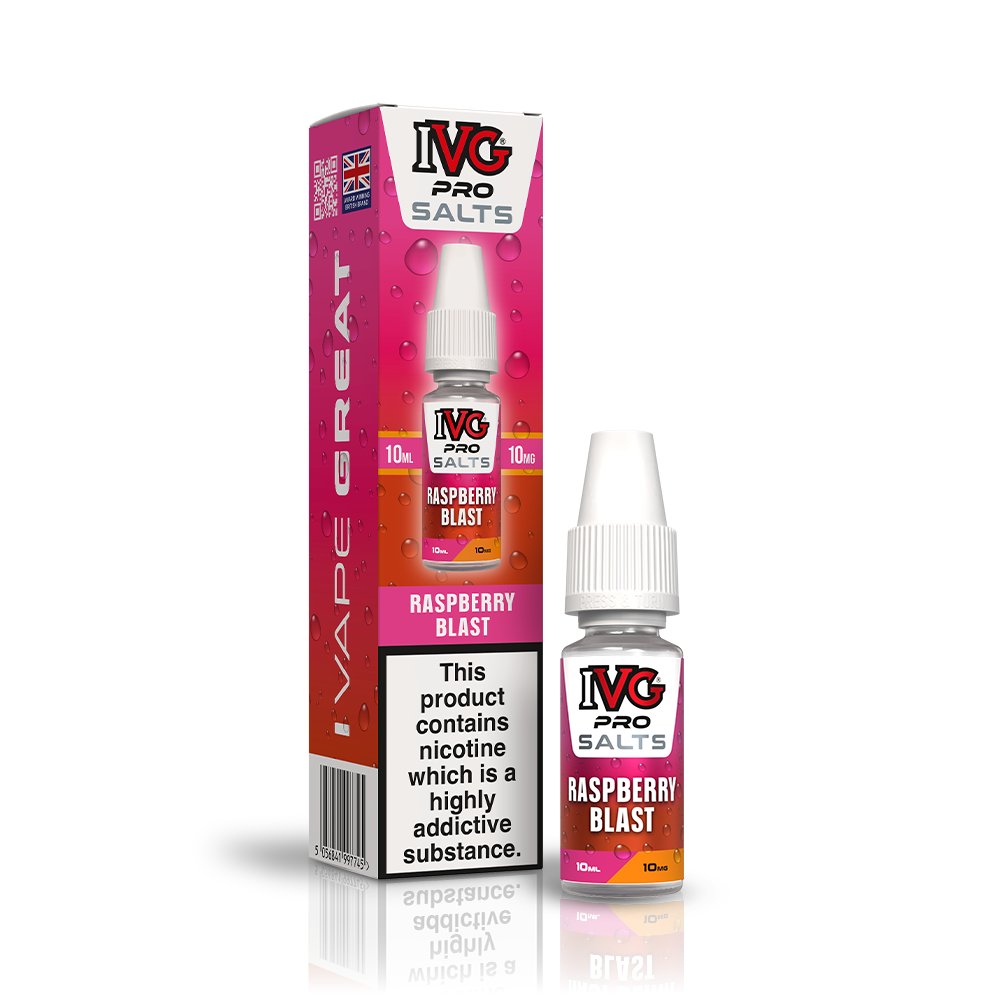 IVG PRO Salts Raspberry Blast e-liquide 10ml 20mg framboise