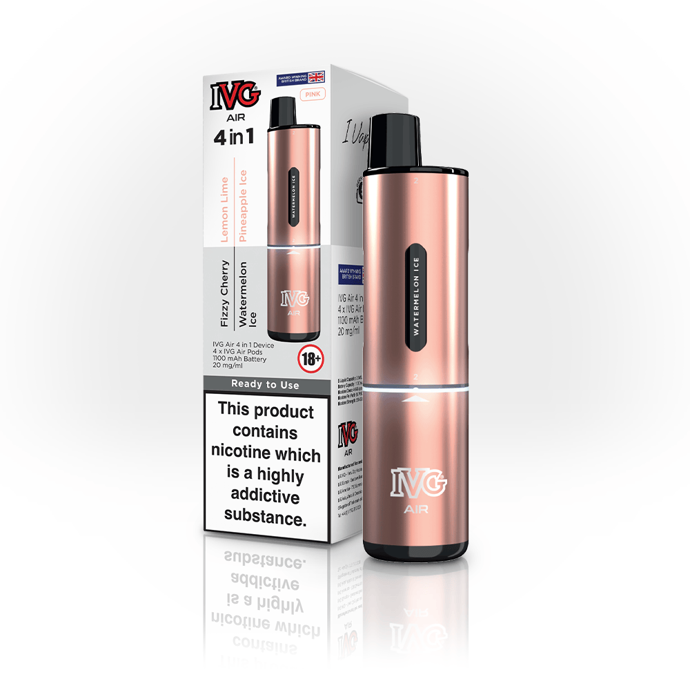 IVG Air 4-in-1 Pink kit vape rechargeable 4 pods 20mg