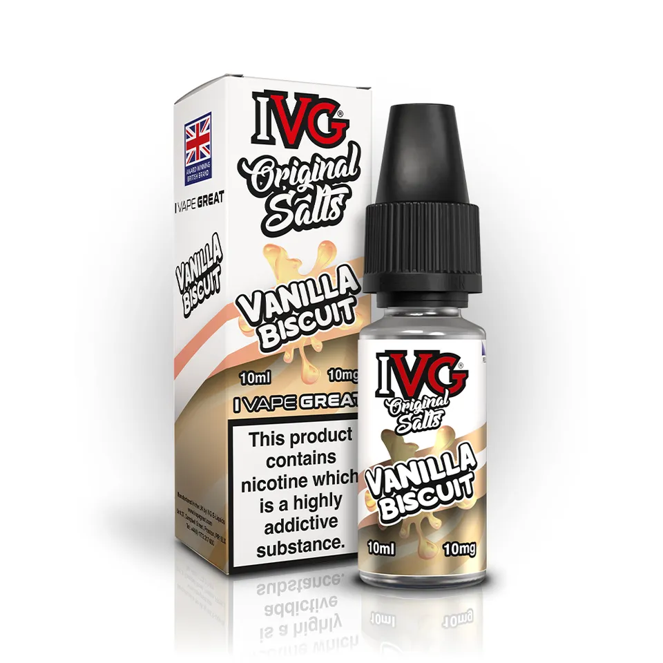 IVG Original Salts Vanilla Biscuit e-liquide 10ml 10mg vanille