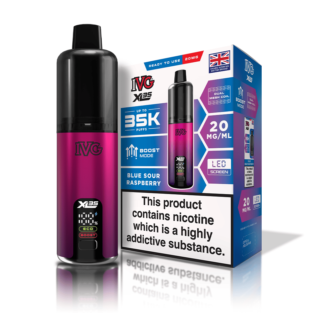 IVG XL35 Blue Sour Raspberry kit pod 35000 puffs 20mg