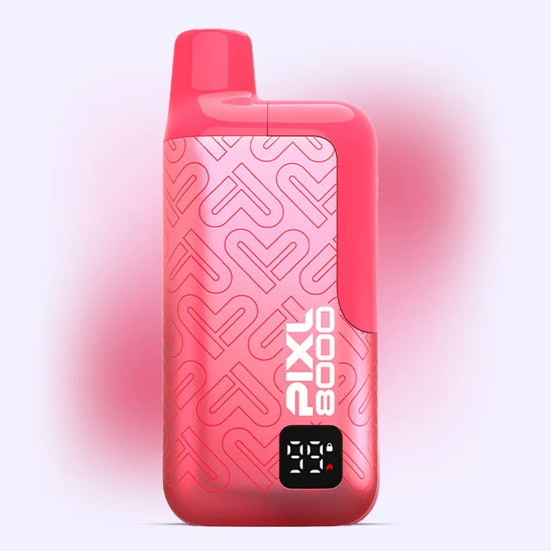 PIXL 8000 Sakura Raspberry Valentine kit puff rechargeable 20mg