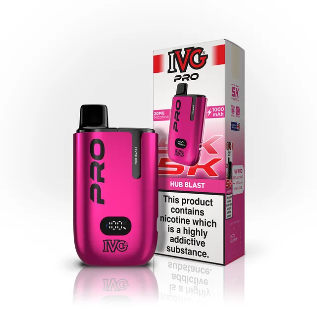 IVG PRO 5K Hub Blast kit pod rechargeable 20mg bubblegum