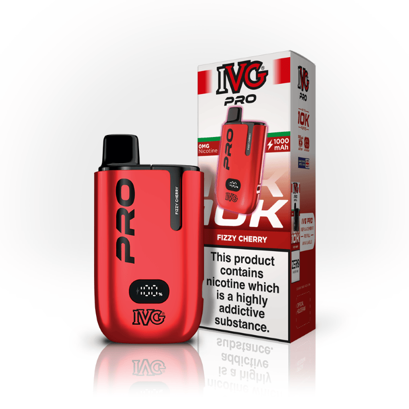 IVG Pro 10K Fizzy Cherry kit pod rechargeable cerise 20mg