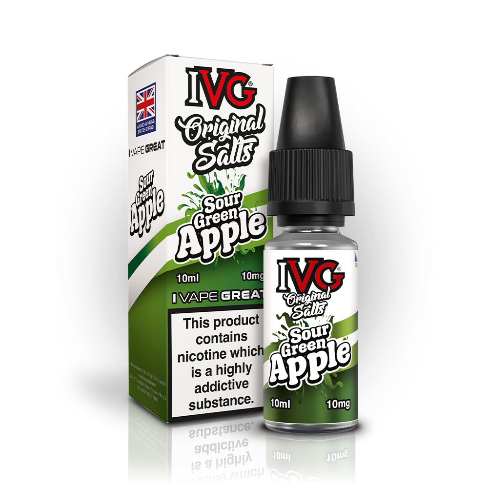IVG Original Salts Sour Green Apple e-liquide 10ml pomme verte 10mg