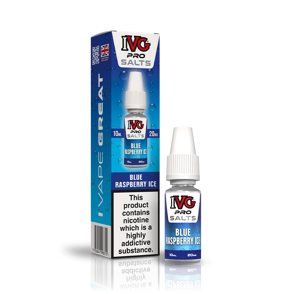 IVG PRO Salts Blue Raspberry Ice E-liquide 10ml 20mg framboise