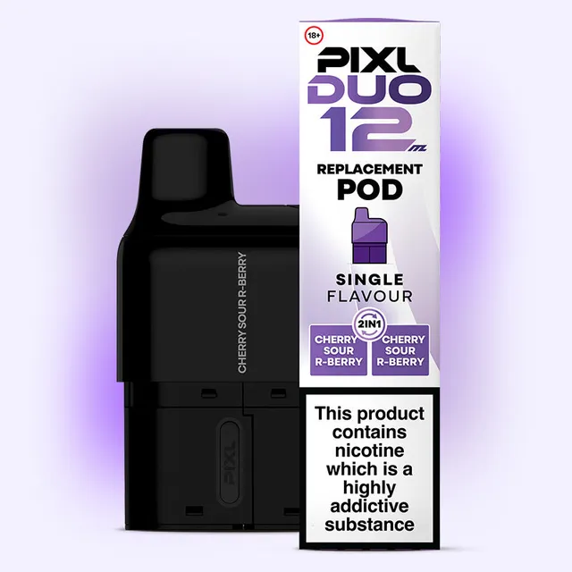 PIXL Duo 12 Cherry Sour Raspberry Pod 12ml 20mg cerise