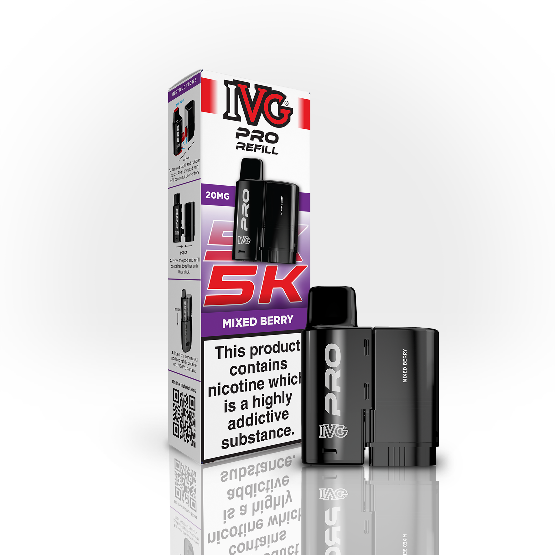 IVG PRO 5K Mixed Berry pod 20mg 2ml+4ml fruits rouges