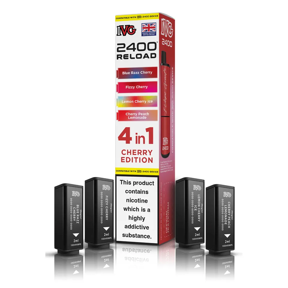IVG 2400 Cherry Edition pods recharge 20mg 4x2ml