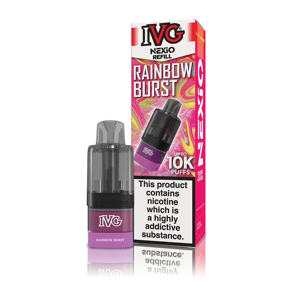 IVG NEXiO Rainbow Burst pod prérempli + recharge 20mg 10ml