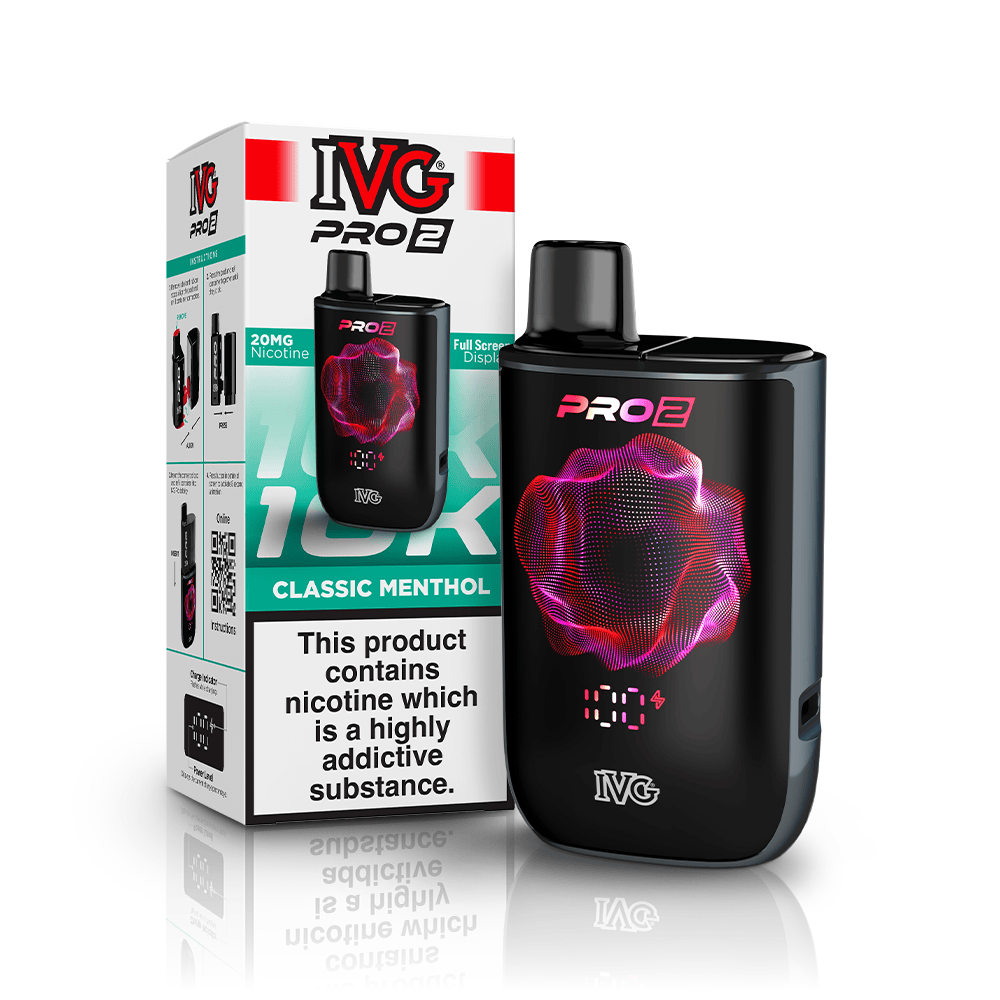 IVG Pro 2 10K Classic Menthol kit pod rechargeable 10000 puffs