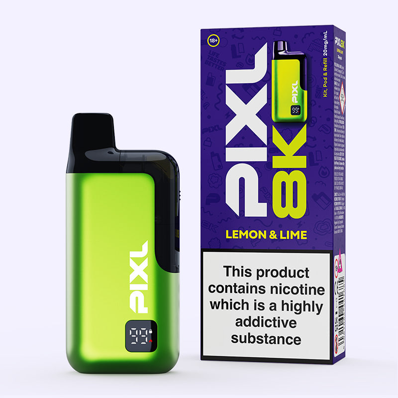 PIXL 8000 Lemon Lime puff rechargeable 20mg citron