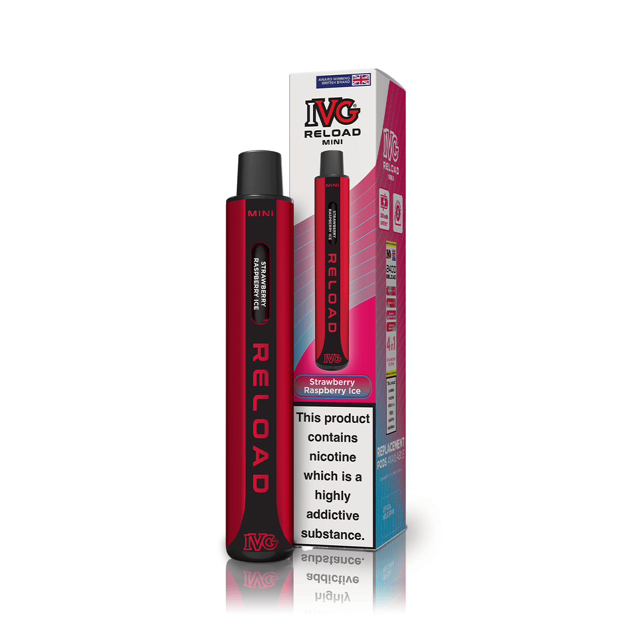 IVG Reload Mini Strawberry Raspberry Ice kit pod 2ml 20mg