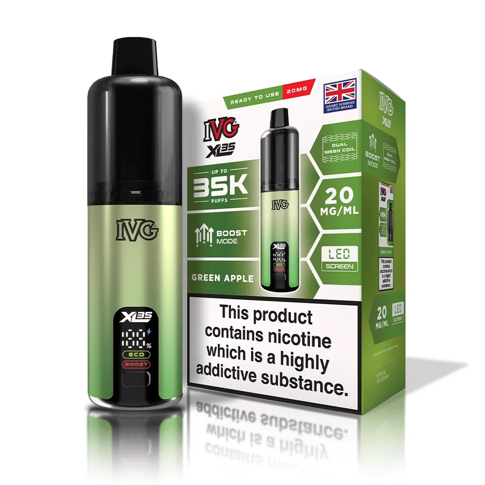 IVG XL35 Green Apple kit pod rechargeable pomme verte