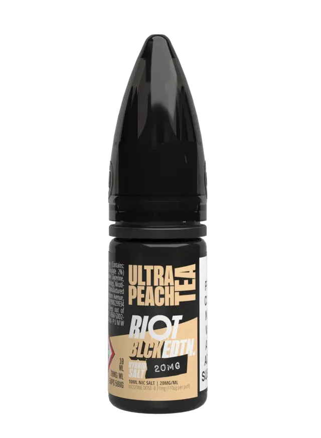 Riot Squad Blck Edtn Ultra Peach Tea e-liquide 10ml 10mg pêche
