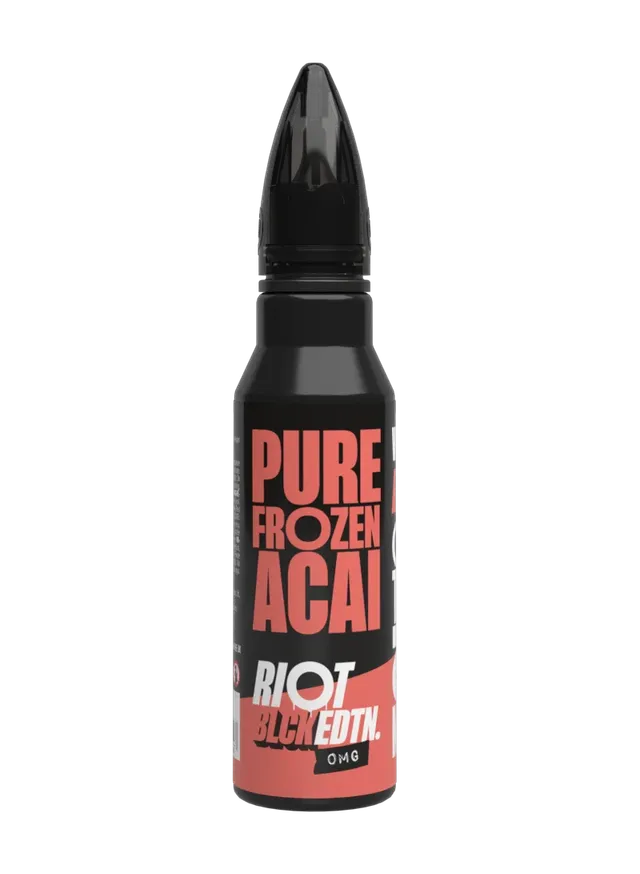 Riot Squad BLCK EDTN Pure Frozen Acai e-liquide 100ml 0mg frais