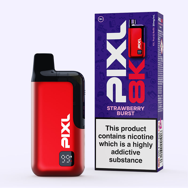 PIXL 8000 Strawberry Burst puff 20mg fraise glacée rechargeable