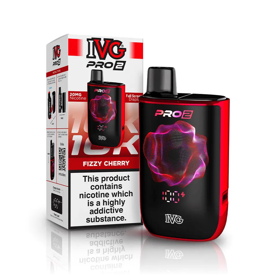 IVG PRO 2 10K Kit Pod Rechargeable Fizzy Cherry 12ml