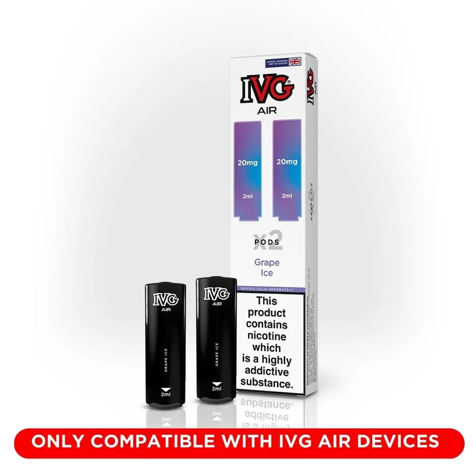 IVG Air Pods Grape Ice Pod Rechargeable 20mg x2