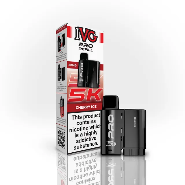 IVG Pro 5K Cherry Ice pod rechargeable 6ml 20mg cerise