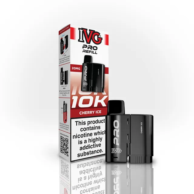 IVG PRO 10K Cherry Ice pod recharge cerise 20mg 12ml