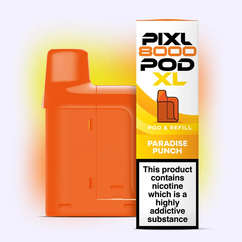 Pixl 8000 Paradise Punch pod rechargeable 20mg tropical menthe
