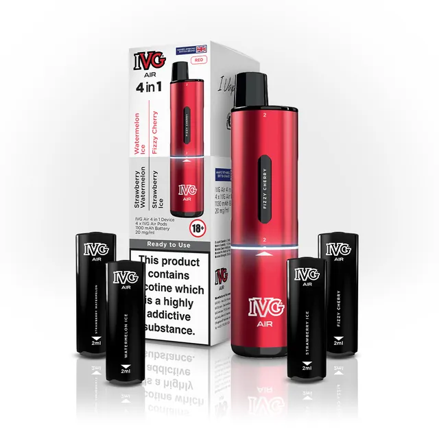 IVG Air 4-en-1 rouge kit pod rechargeable 20mg