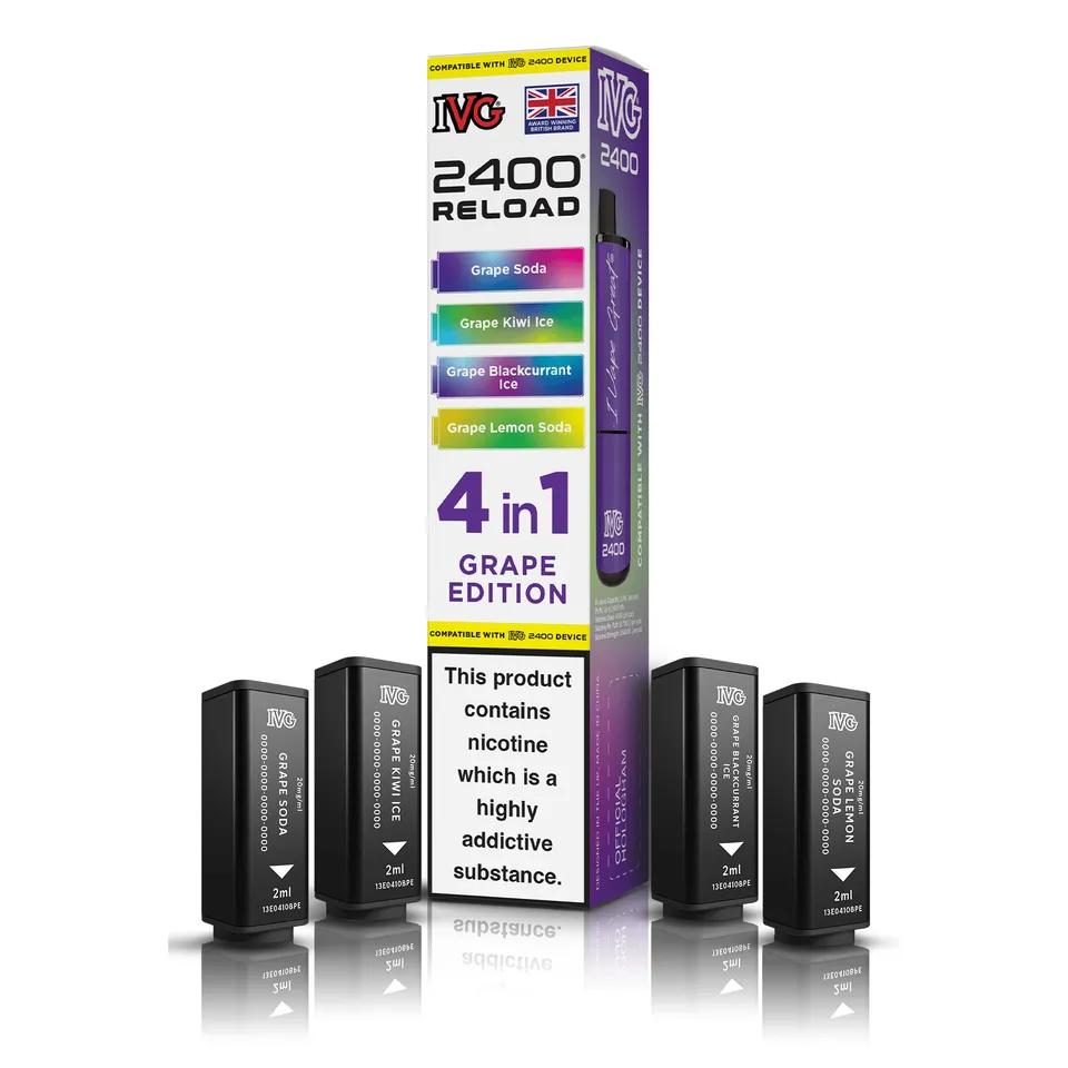 IVG 2400 4-in-1 Grape Edition pod rechargeable 4x2ml raisin