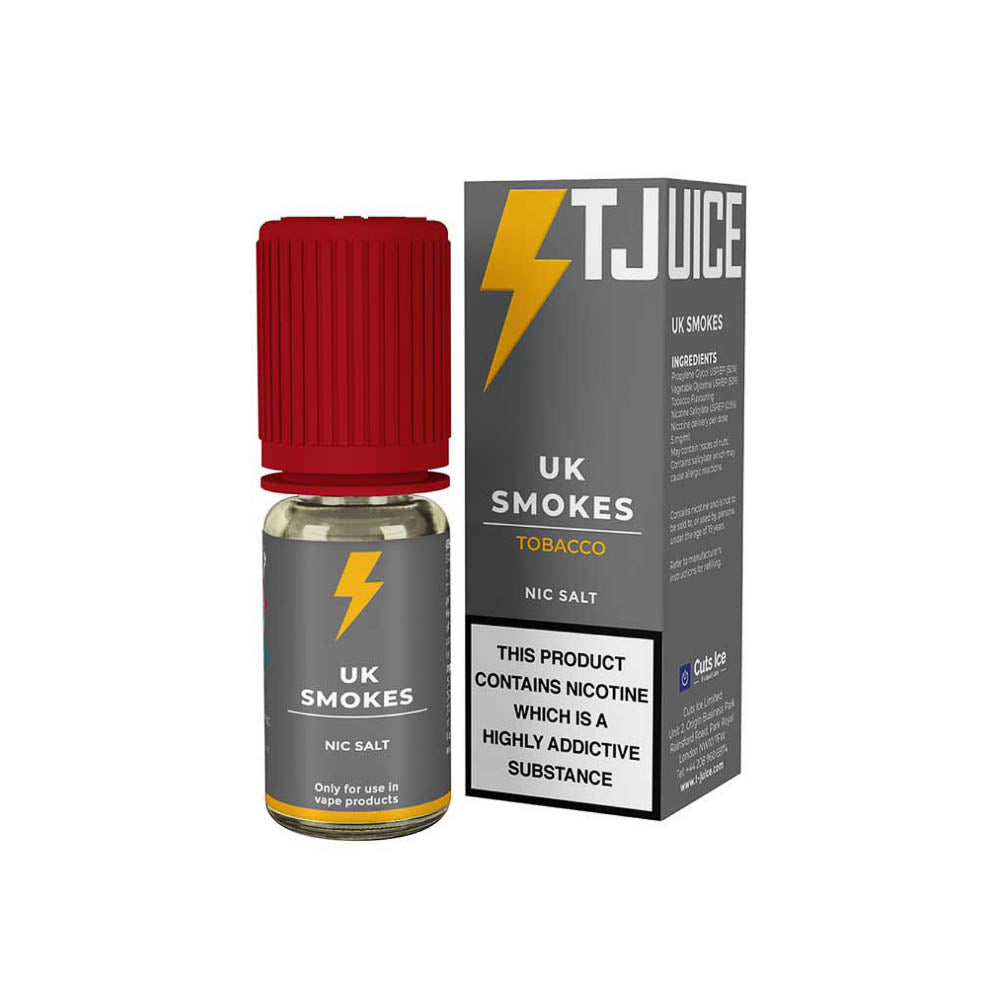 TJuice UK Smokes Sel Nicotine 10mg 10ml Tabac
