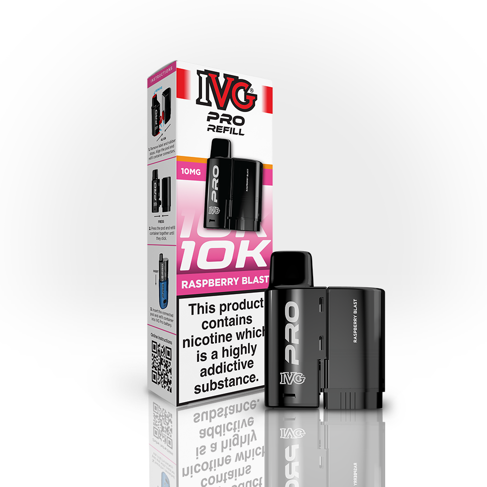 IVG PRO Raspberry Blast pod rechargeable 10K 20mg