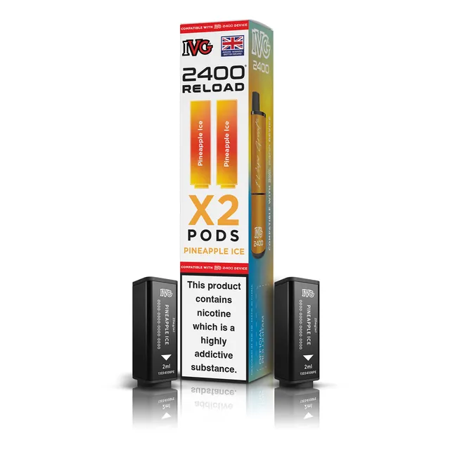 IVG 2400 Reload X2 Pineapple Ice pods 20mg ananas glacé 2x2ml