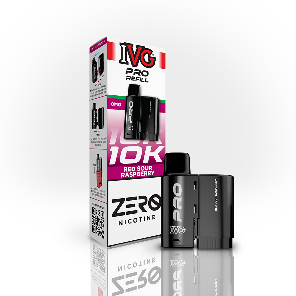 IVG Pro Red Sour Raspberry pod recharge 20mg