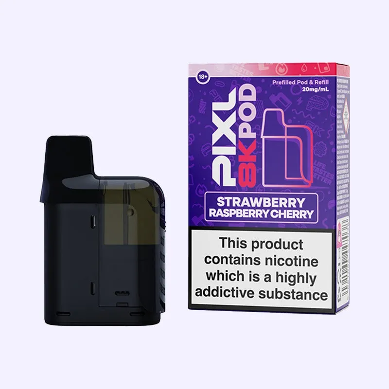 Pixl 8000 Pod puff fraise framboise cerise 20mg