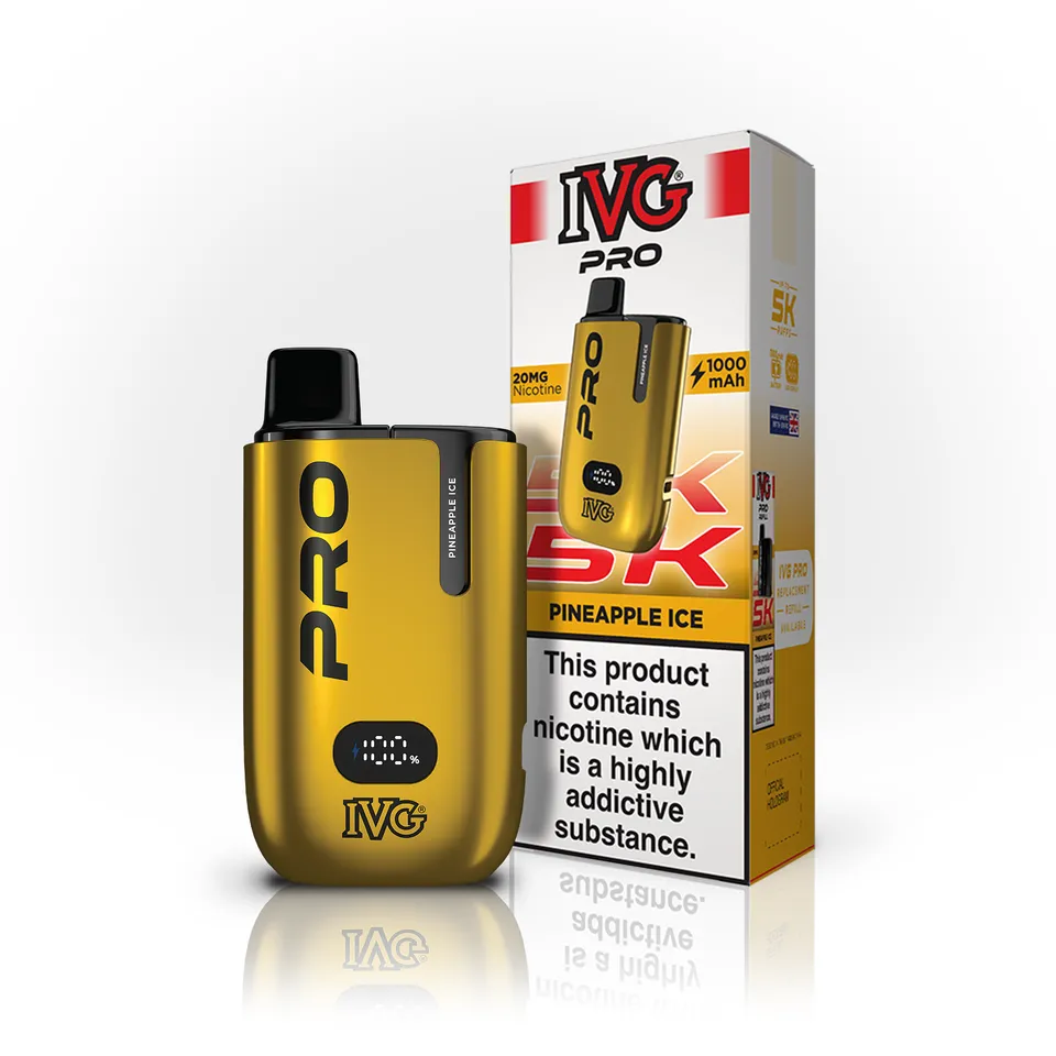 IVG Pro 5K Pineapple Ice kit pod rechargeable 20mg 5000 puffs